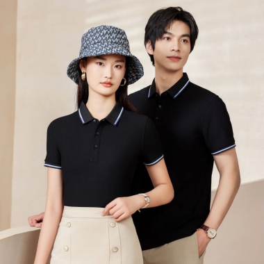 麒麟格翻领Polo衫